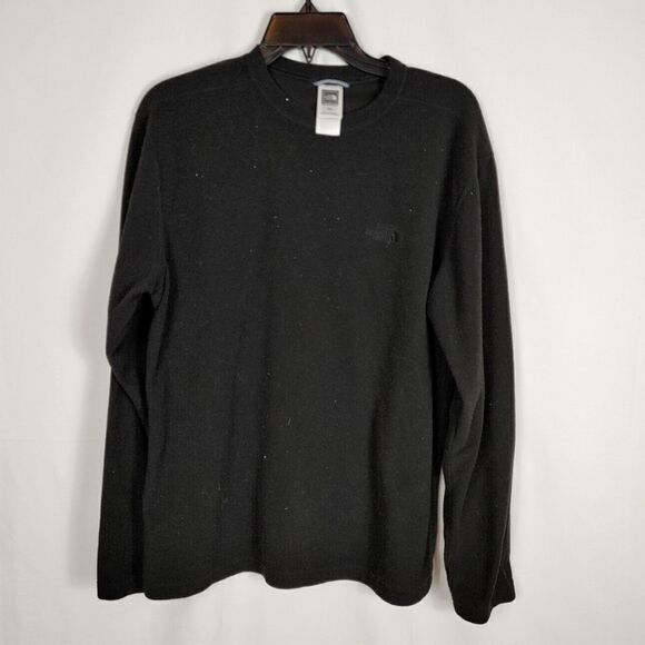 The North Face Men's Size Medium Black Fleece Pullover Sweatshirt.Armpit to arm - Picture 1 of 7